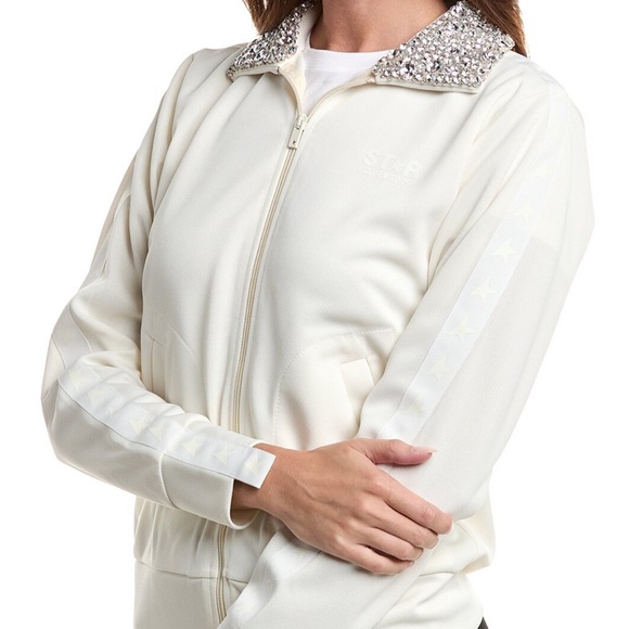 Golden Goose Cream Bomber Jacket with Embellished Collar - Picture 3 of 3